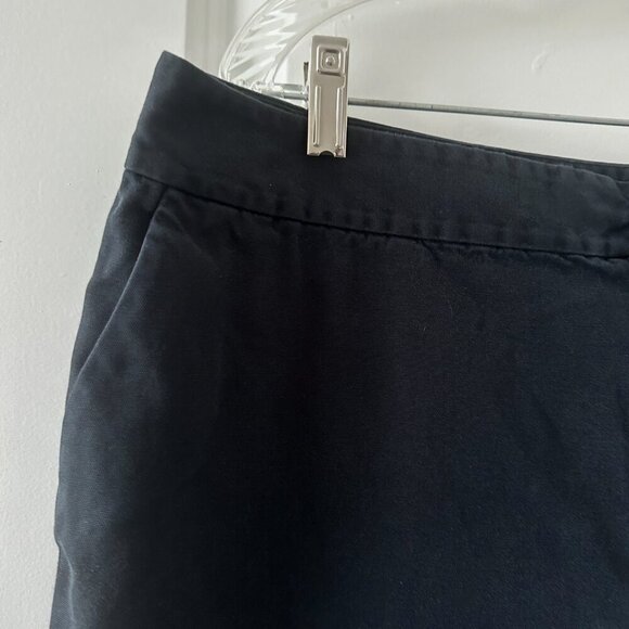 💙 Lauren Ralph Lauren Black Flat Front Bermuda Shorts Womens Plus Size 16 Preppy - Picture 4 of 15